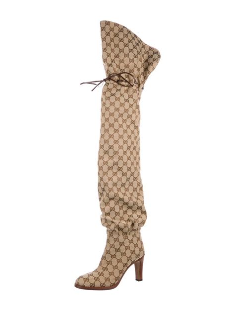 gucci dragon high heels boots|gucci monogram thigh high boots.